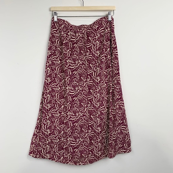 NWT Ba&sh Lenny Midi Skirt Raisin Size 2 - Picture 8 of 16